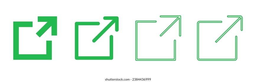 External link icon set. link icon vector. hyperlink symbol