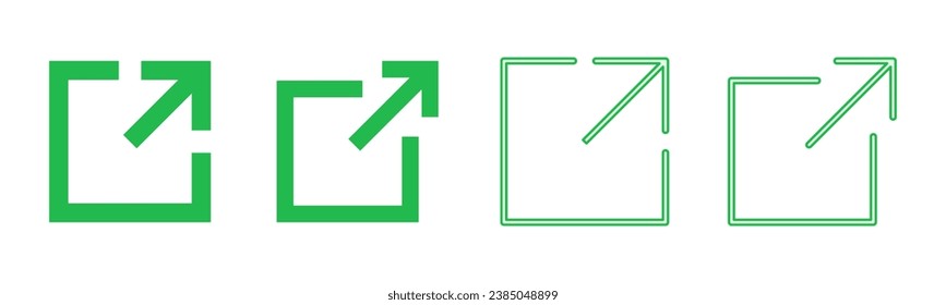 External link icon set. link icon vector. hyperlink symbol