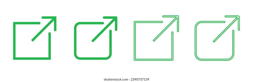 External link icon set. link icon vector. hyperlink symbol