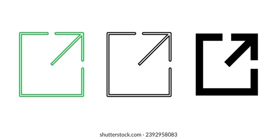 External link icon set. link icon vector. hyperlink symbol
