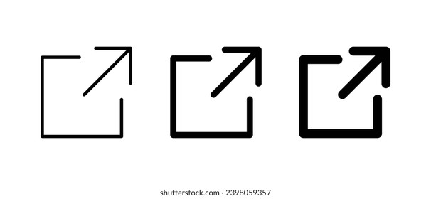 External Link icon set vector illustration for web, ui, and mobile apps
