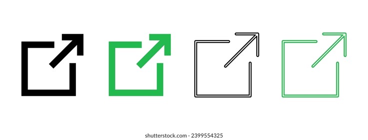 External link icon set. link icon vector. hyperlink symbol