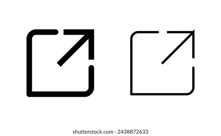 External link icon set. link icon vector. hyperlink symbol