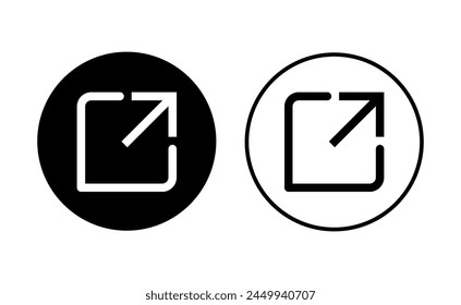 External link icon set. link icon vector. hyperlink symbol