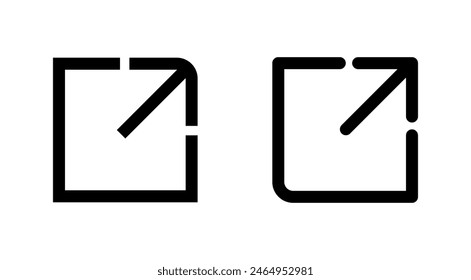 External link icon set. link icon vector. hyperlink symbol