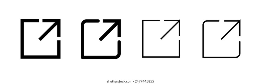 External link icon set. link icon vector. hyperlink symbol