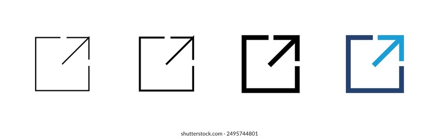 External link icon set. link icon vector. hyperlink symbol