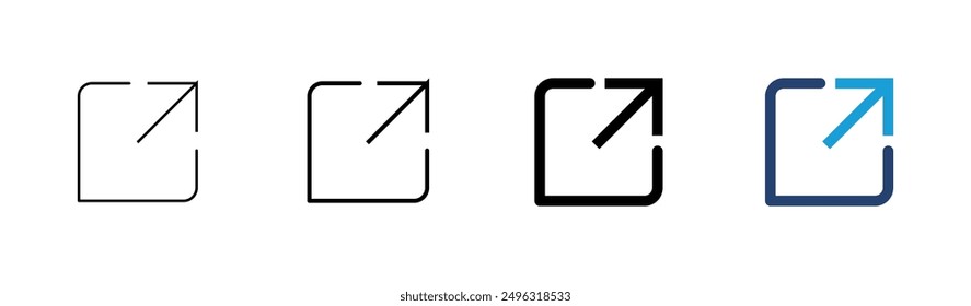 External link icon set. link icon vector. hyperlink symbol
