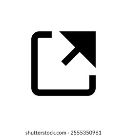 External link icon set. Vector illustration.