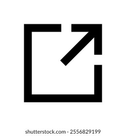 External link icon set. Vector illustration.