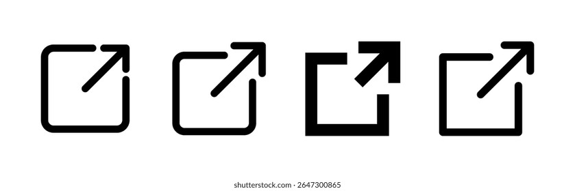 External link icon set. link icon vector. hyperlink symbol