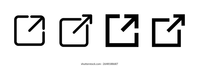 External link icon set. link icon vector. hyperlink symbol