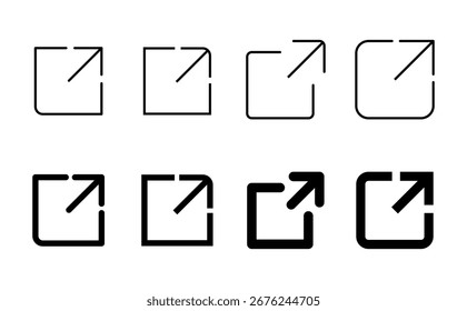 Conjunto de iconos de Enlace externo. Vector de icono de Enlace. símbolo de hipervínculo