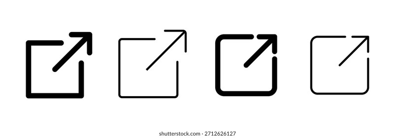 Conjunto de iconos de Enlace externo. Vector de icono de Enlace. símbolo de hipervínculo