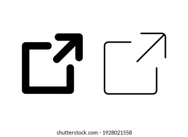 External Link Icon Set. Link Icon Vectors. Hyperlink Symbols