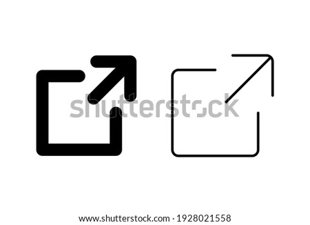 External link icon set. link icon vectors. hyperlink symbols
