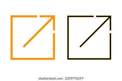 External link icon set for web and mobile app. link sign and symbol. hyperlink symbol