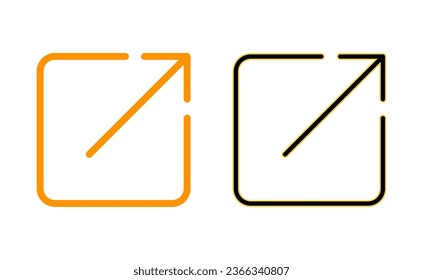 External link icon set for web and mobile app. link sign and symbol. hyperlink symbol