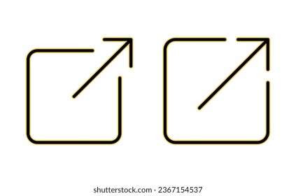 External link icon set for web and mobile app. link sign and symbol. hyperlink symbol