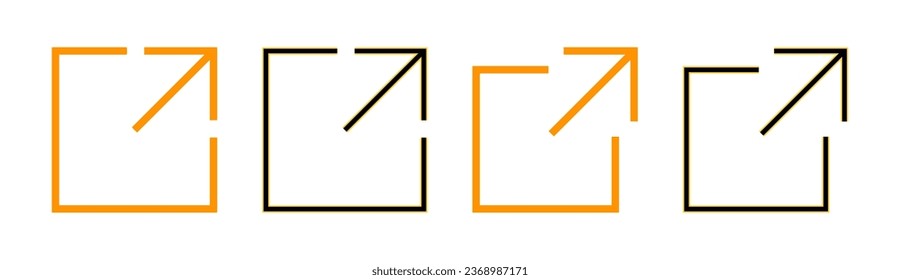 External link icon set for web and mobile app. link sign and symbol. hyperlink symbol