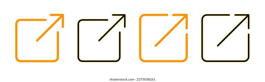 External link icon set for web and mobile app. link sign and symbol. hyperlink symbol