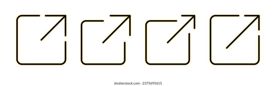 External link icon set for web and mobile app. link sign and symbol. hyperlink symbol