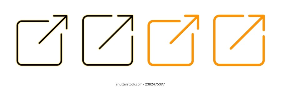 External link icon set for web and mobile app. link sign and symbol. hyperlink symbol