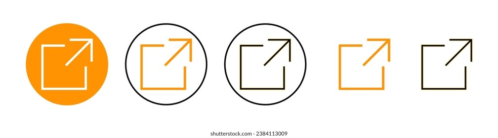 External link icon set for web and mobile app. link sign and symbol. hyperlink symbol