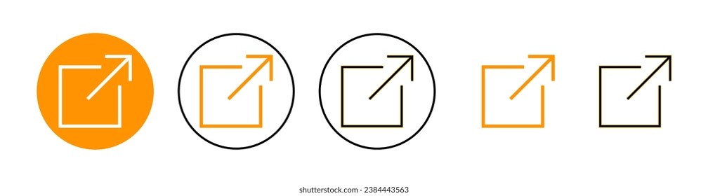 External link icon set for web and mobile app. link sign and symbol. hyperlink symbol