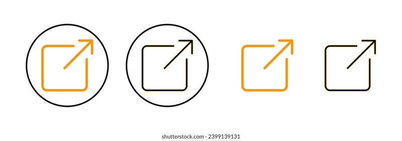 External link icon set for web and mobile app. link sign and symbol. hyperlink symbol