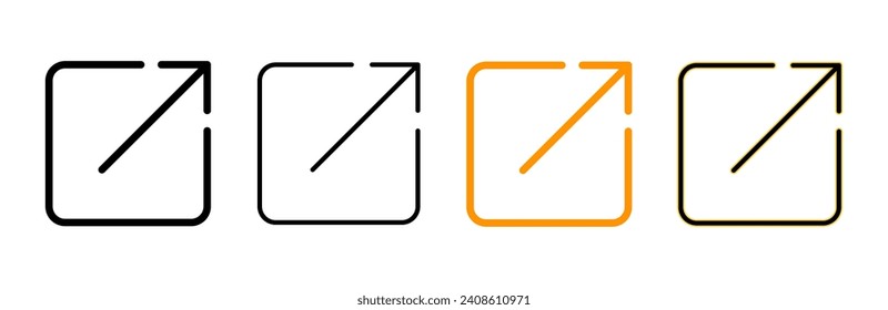 External link icon set for web and mobile app. link sign and symbol. hyperlink symbol