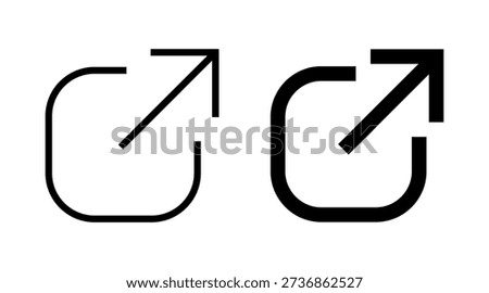 External link icon set for web and mobile app. link sign and symbol. hyperlink symbol