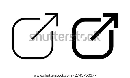 External link icon set for web and mobile app. link sign and symbol. hyperlink symbol