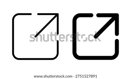 External link icon set for web and mobile app. link sign and symbol. hyperlink symbol
