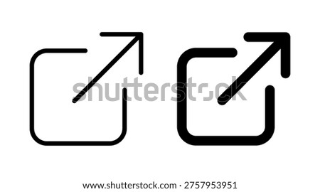 External link icon set for web and mobile app. link sign and symbol. hyperlink symbol