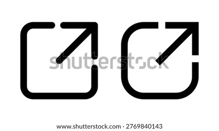 External link icon set for web and mobile app. link sign and symbol. hyperlink symbol