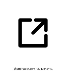 Icono de vínculo externo. símbolo y signo de vínculo. símbolo de hipervínculo