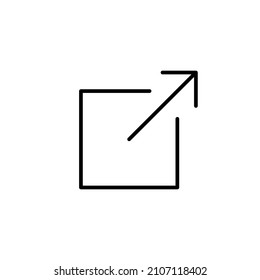 External link icon. link sign and symbol. hyperlink symbol