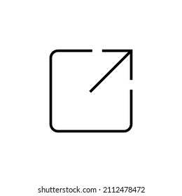 Icono de vínculo externo. símbolo y signo de vínculo. símbolo de hipervínculo
