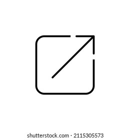 External link icon. link sign and symbol. hyperlink symbol