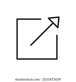 External link icon Simple thin outline