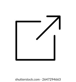 Símbolo de Enlace externo para App y Sitios web. símbolo y símbolo de Enlace. símbolo de hipervínculo