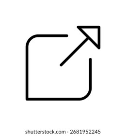 Símbolo de Enlace externo para App y Sitios web. símbolo y símbolo de Enlace. símbolo de hipervínculo