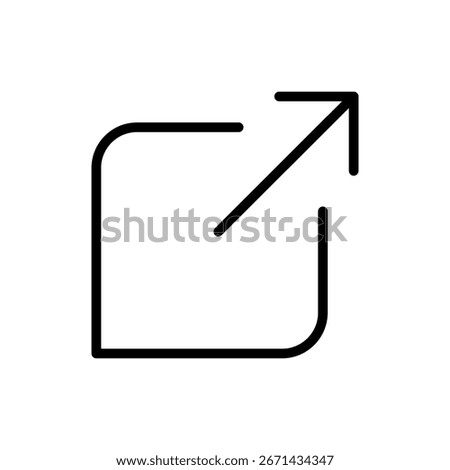 External link icon symbol for apps and websites. link sign and symbol. hyperlink symbol