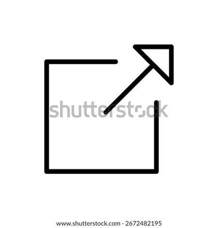 External link icon symbol for apps and websites. link sign and symbol. hyperlink symbol