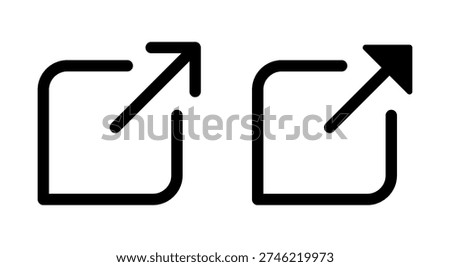 External link icon symbol for apps and websites. link sign and symbol. hyperlink symbol