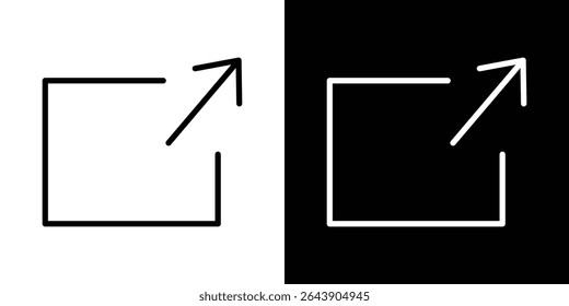 External link icon symbol concept for graphic design, Website, UI. EPS