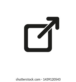 External link icon symbol. Simple design