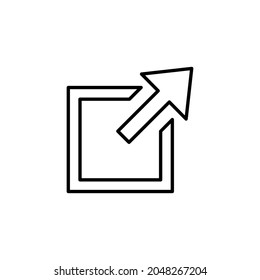 Icono de vínculo externo, vector de icono de enlace, descarga, uso compartido y carga de más iconos