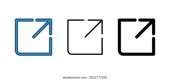 ícone de link externo vetor. ícone de link vetor. símbolo de hiperlink